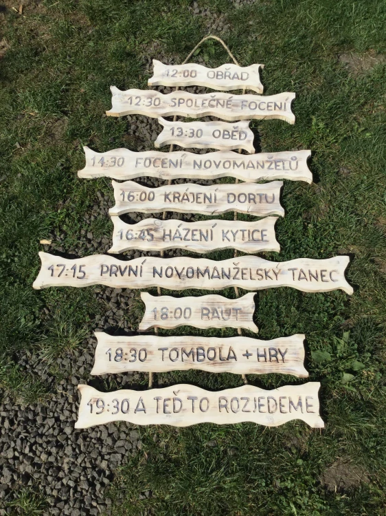 Dřevěný harmonogram SKLÁDANÝ