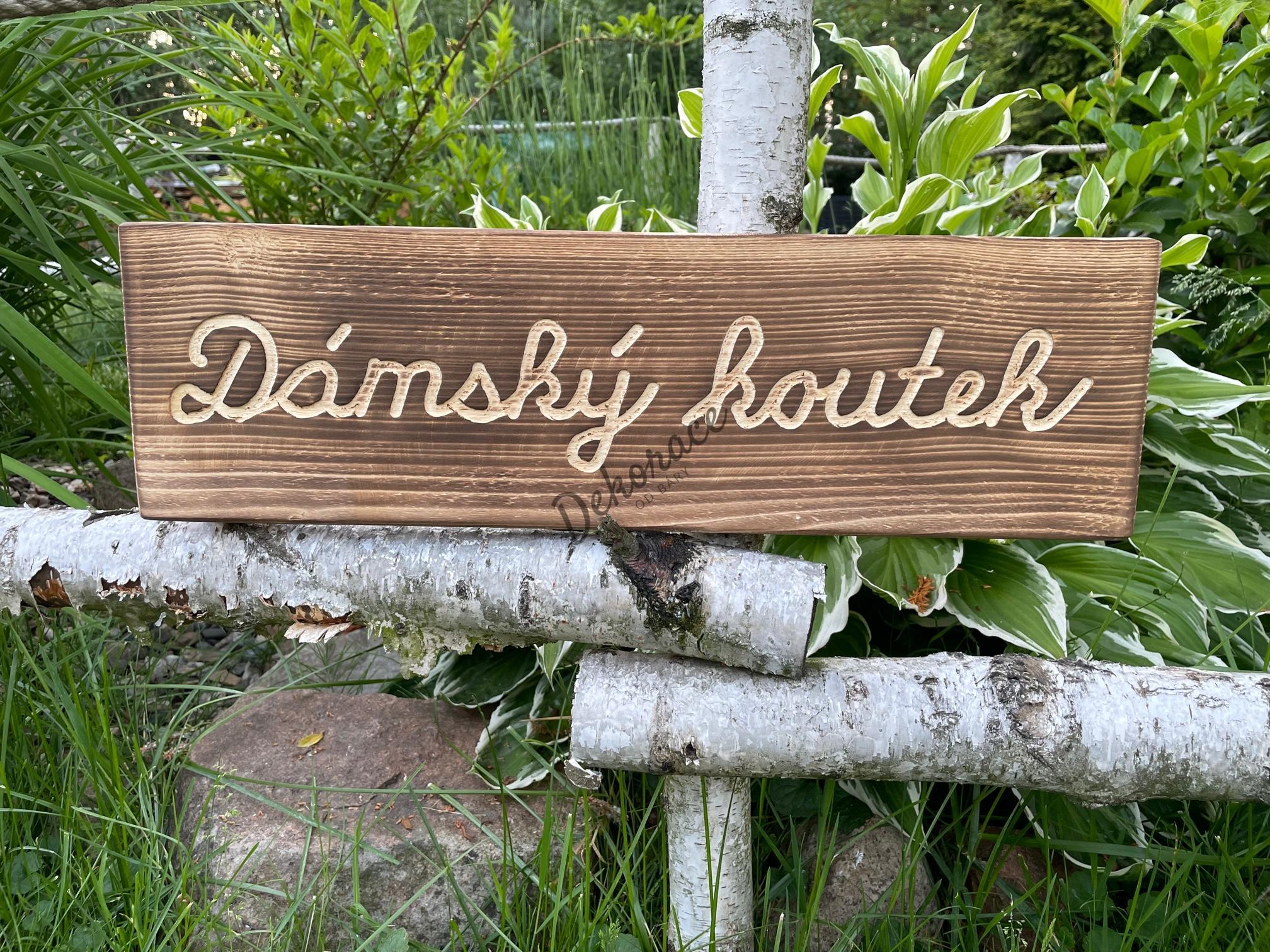 Cedulka DÁMSKÝ KOUTEK
