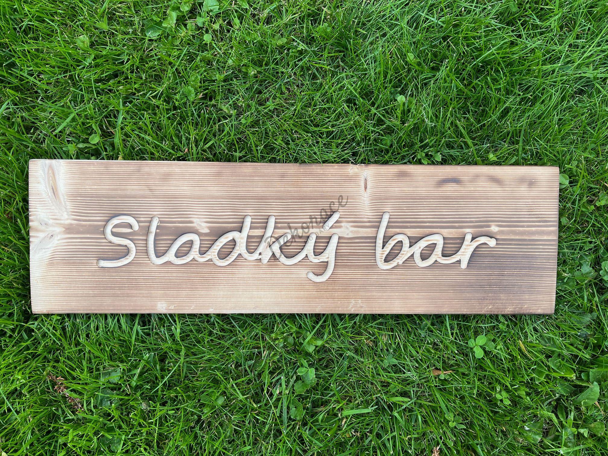 Cedulka SLADKÝ BAR