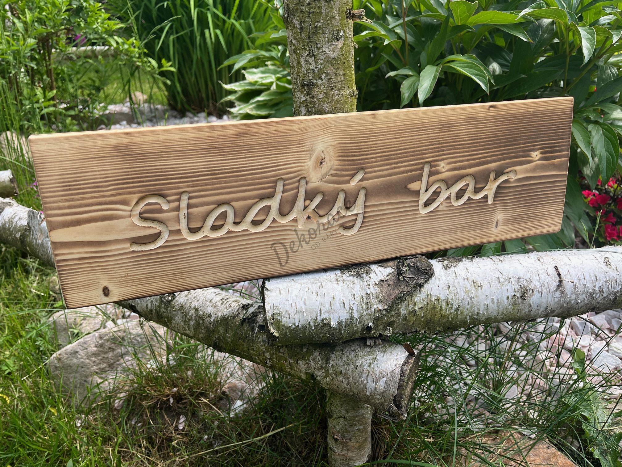 Cedulka SLADKÝ BAR