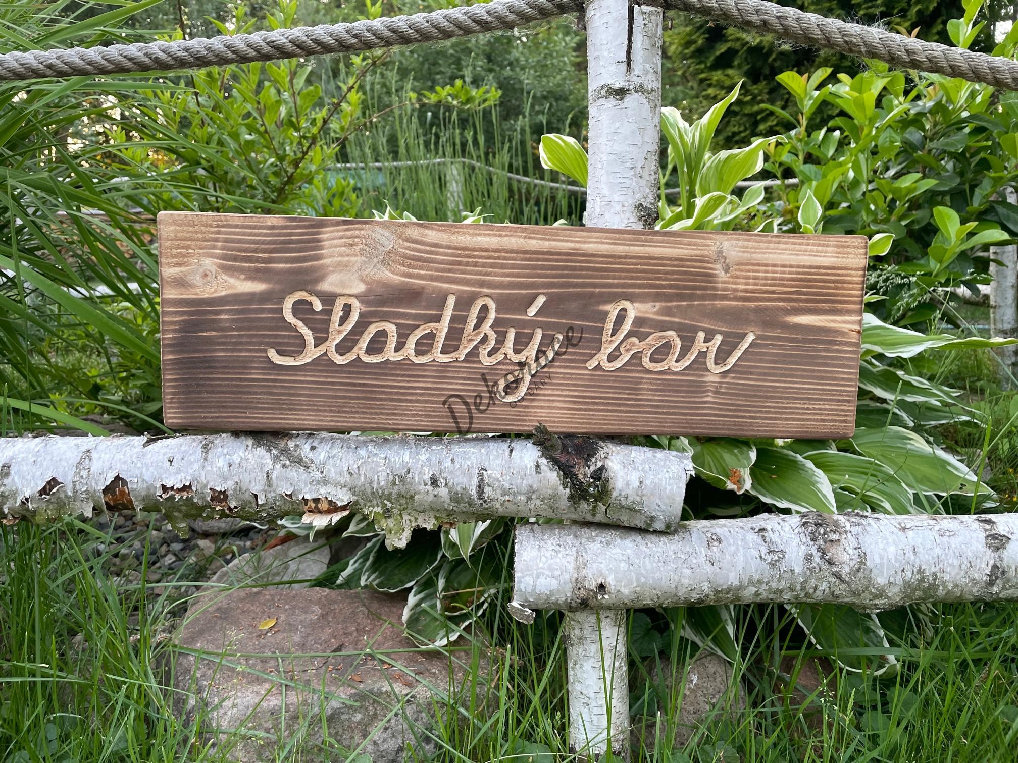 Cedulka SLADKÝ BAR